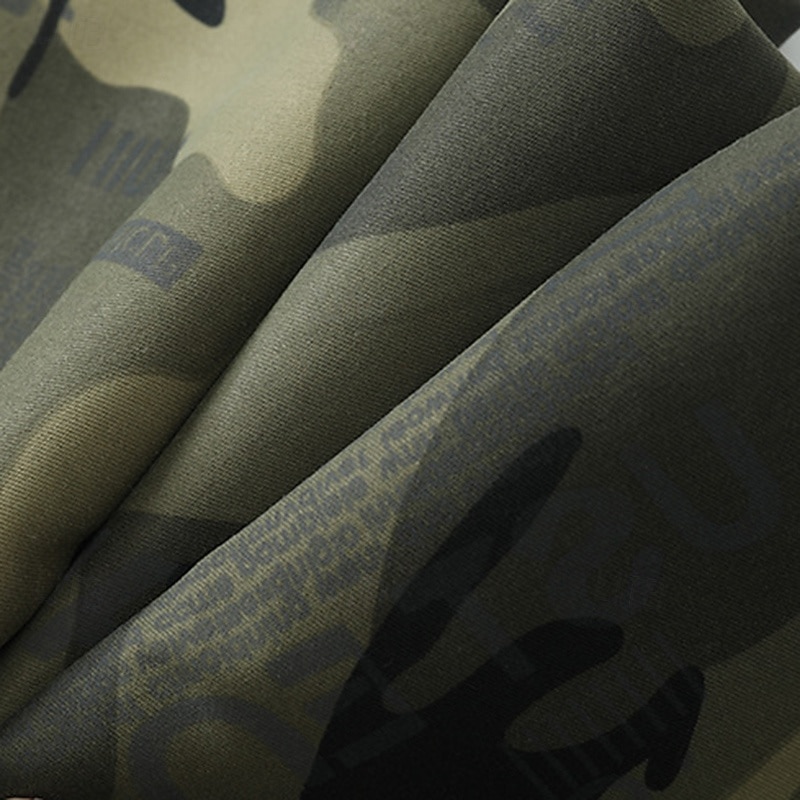 Herr Vandringsjacka Fleece-jacka Pufferjacka Termiskt set Bomull Vinter Utomhus Kamouflage Håller värmen Vindtät Överdelar Svart Grön 2025 - $78.99 –P12