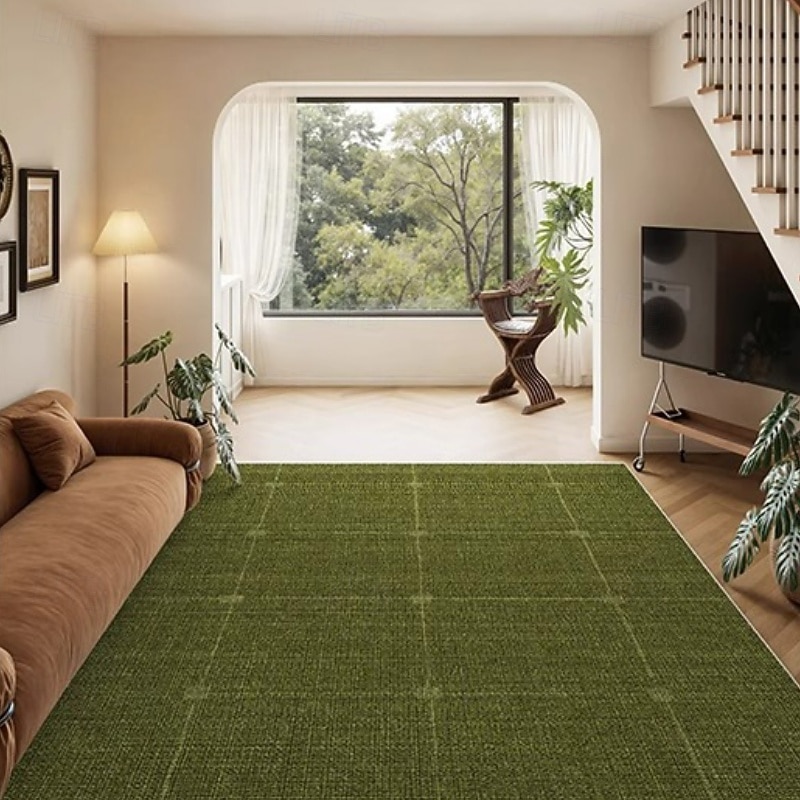 Tapete vintage verde francês, tapete luxuoso para sala de estar, tapete elegante para cabeceira de quarto, tapete grande resistente a manchas e fácil de limpar de 2026 por $107.99 –P13