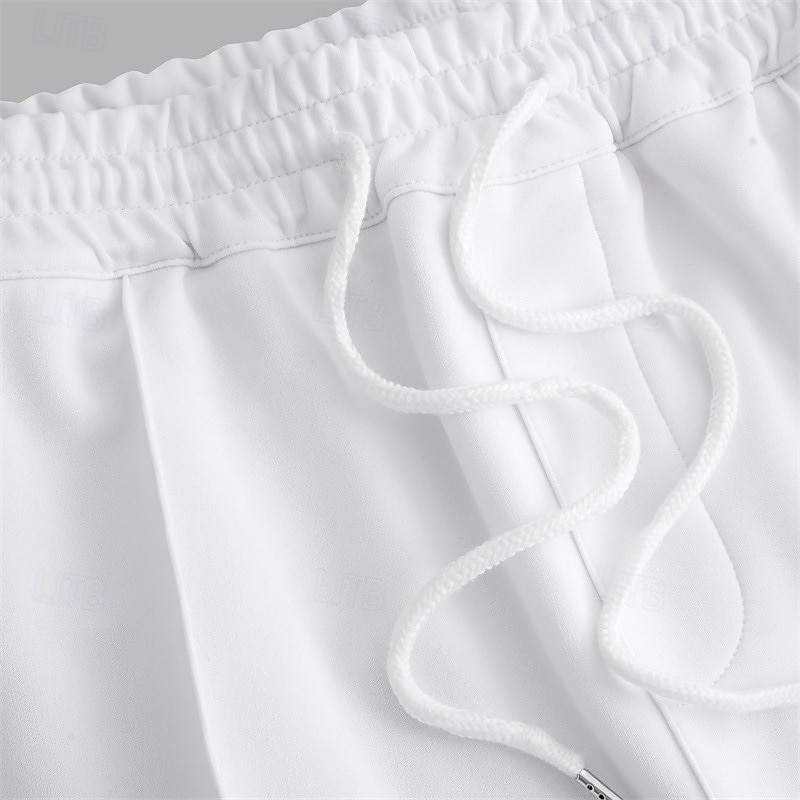Men's Sweatpants Joggers Trousers Baggy Pants Straight Leg Sweatpants Drawstring Elastic Waist Multi-pack Plain Comfort Breathable Full Length Outdoor Daily Going out Fashion Ethnic Style White+Khaki 2026 - $29.99 –P3