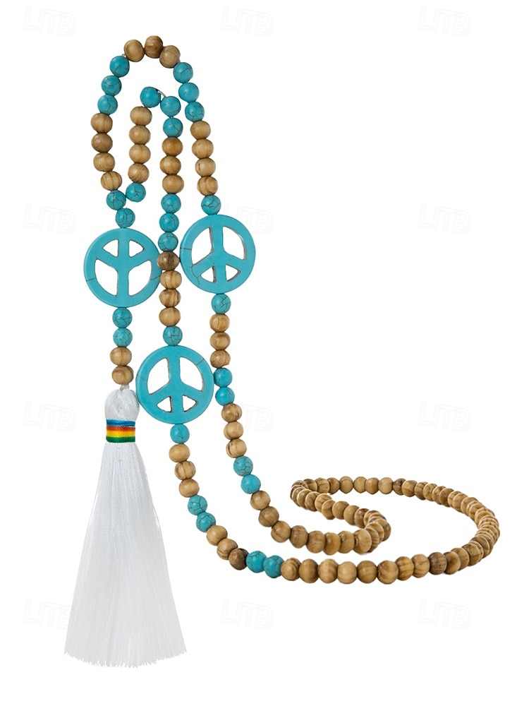 Collier long à pompon en perles pour femme avec pendentif étoile, bijoux bohème en perles de bois pour tenues décontractées, vêtements de plage et fêtes de 2026 ? $11.99 –P11