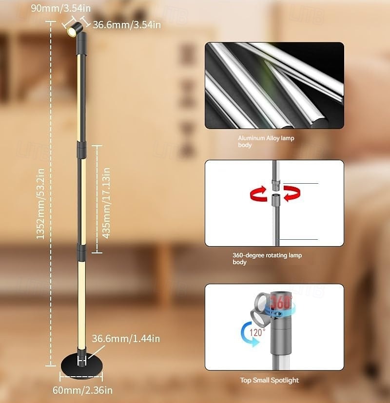 Corner Floor Lamp RGB, LED Floor Lamp with Music Sync and 16 Million DIY Colors, App & Remote Control, Color Changing Modern Smart Corner Lamp for Bedroom Living Room 2026 - $62.99 –P7
