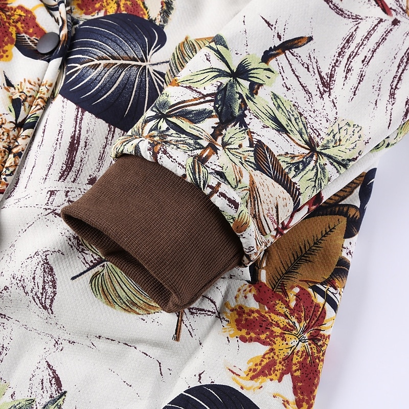 Damen Wintermantel Mantel Kapuzenjacke Warm Bequem Tasche Knöpfe Lässig Blumen Urlaub Ausgehen Wochenende Regulär Kapuzenpullover Normale Passform Langarm Oberbekleidung Weiß Gelb Rote Herbst Winter 2025 - $39.99 –P14