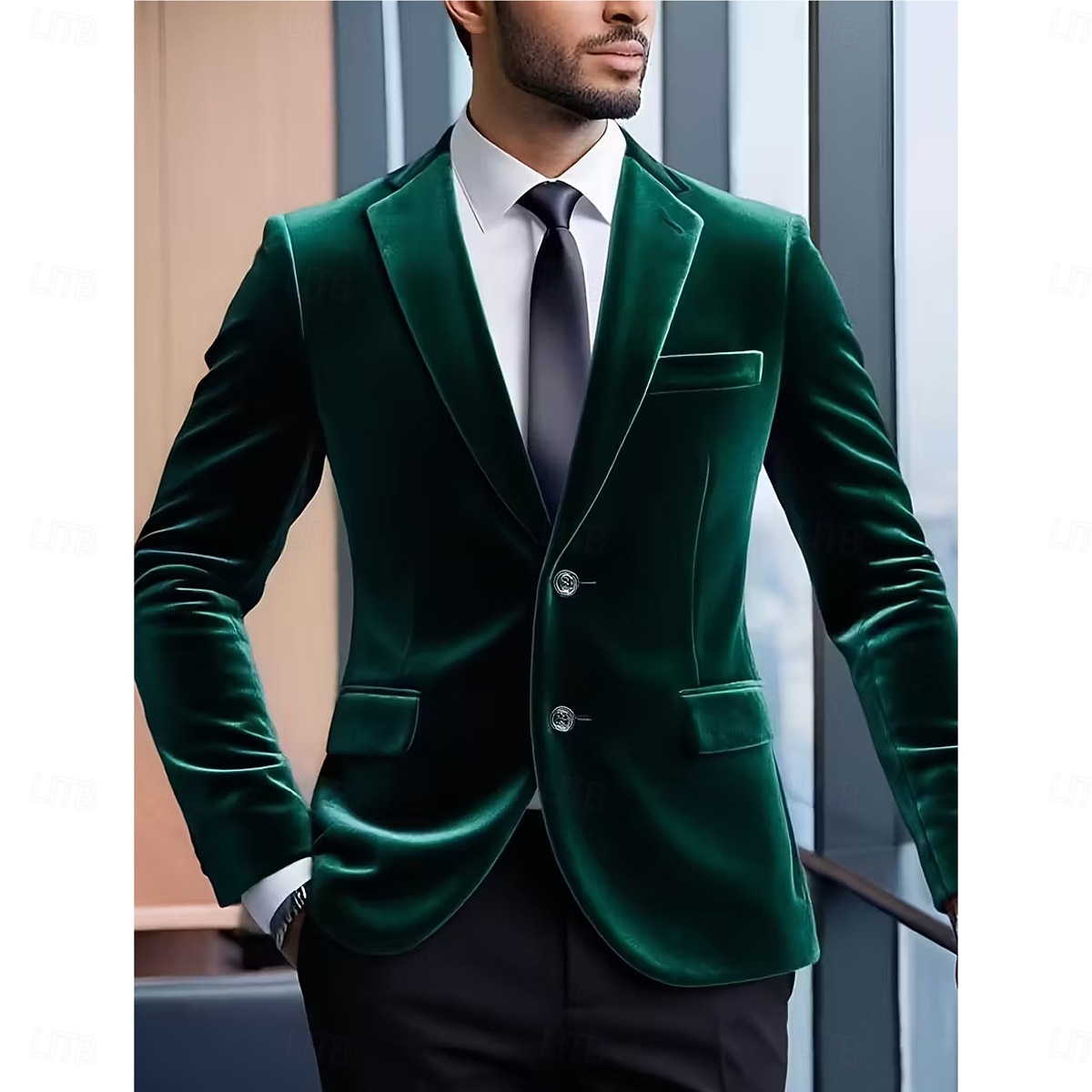 Uomo Abiti da lavoro Casuale Feste Nero Borgogna Autunno Tuta Bavero classico Casual Formale Tinta unita Vestibilità aderente 2 pezzi Monopetto Due Bottoni del 2026 a $99.99 –P1