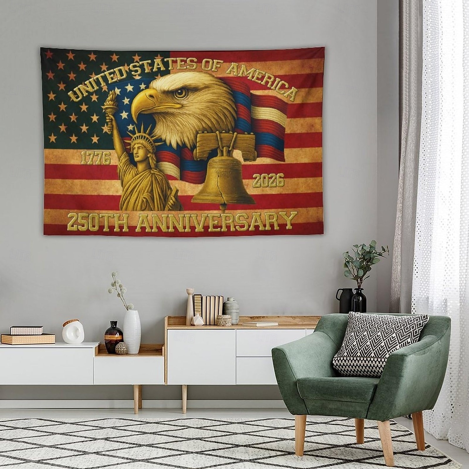 United States 250th Anniversary Wall Tapestry Backdrop Hanging Decoration for Home Garden Indoor or Outdoor SemiquincentennialDecor 2026 - ZAR R428.94 –P3