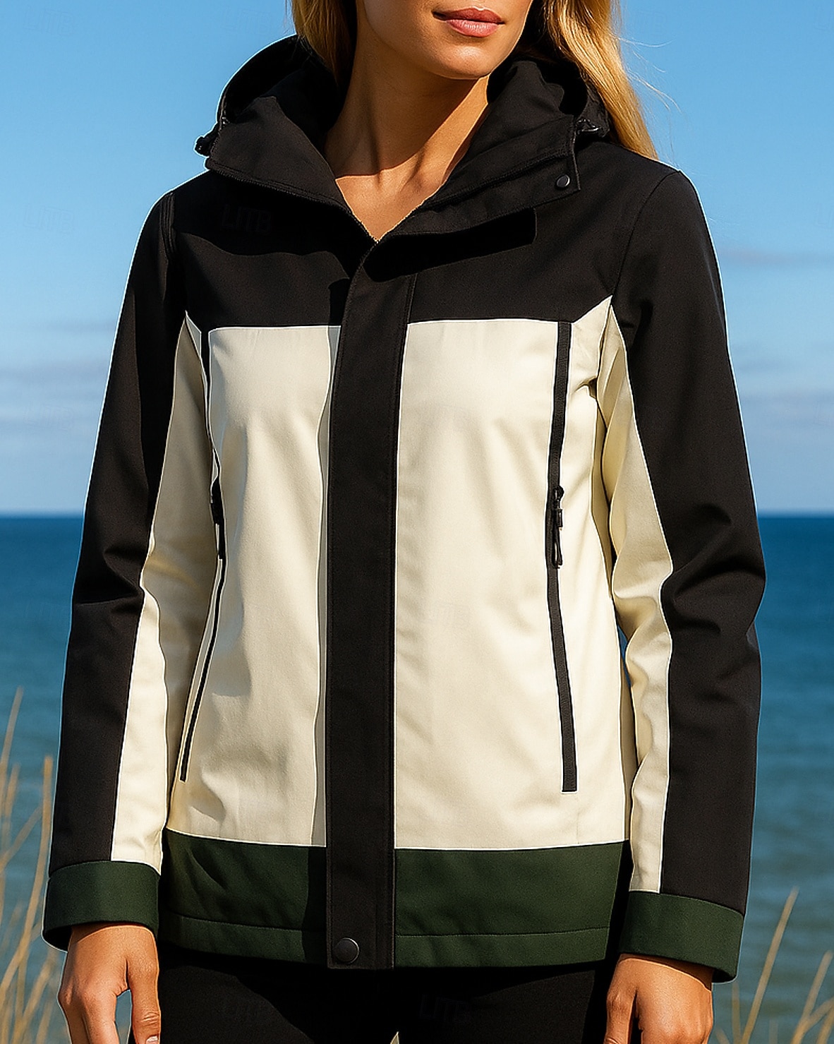 Women's Windbreaker Softshell Jacket Hiking Jacket Outdoor Waterproof Windproof Hiking Outfits Hiking Clothes Autumn / Fall Top Camping / Hiking / Caving Running Patchwork Black Yellow Army Green 2026 - $49.99 –P7