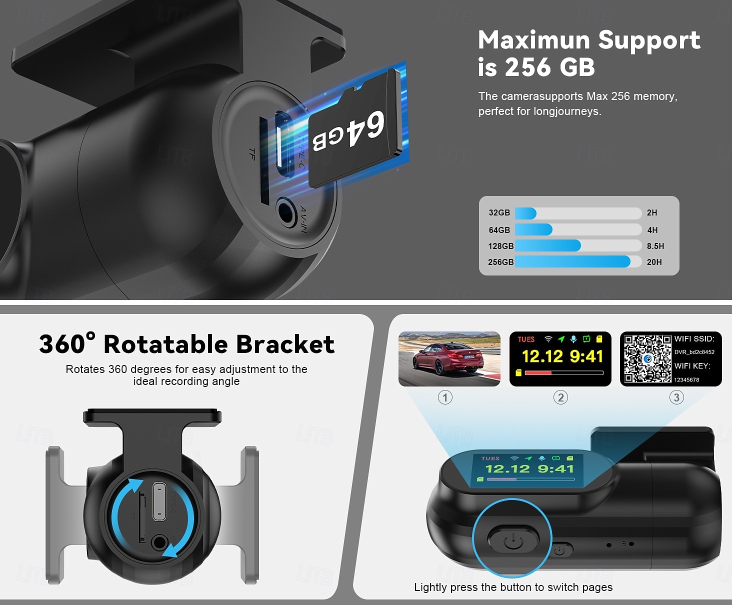 V40 1440P Boot automatic recording Car DVR 120 Degree Wide Angle CMOS 2 inch IPS Dash Cam with Night Vision / Loop recording / Loop-cycle Recording No Car Recorder 2025 - $42.99 –P6