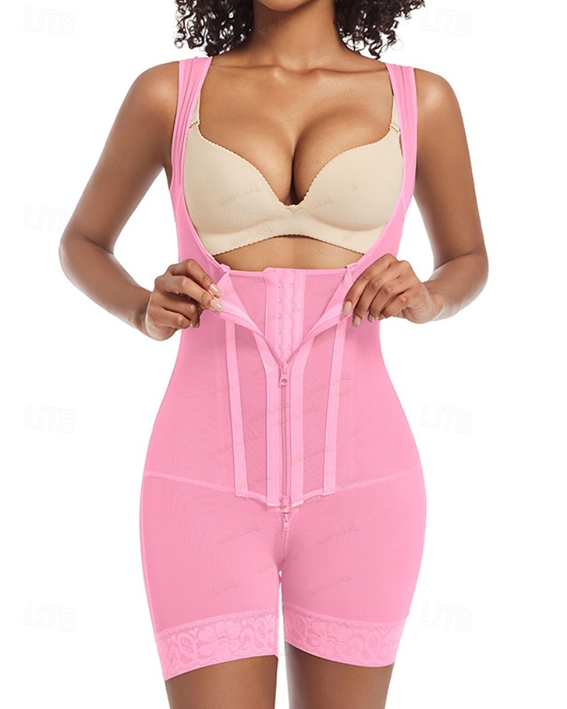 Women's Corset Shapewear Waist Cincher Shapewear Onesie Sexy Corset Fashion Sexy Pure Color Zipper Vacation Street Date Sleeveless U Neck Black Pink Purple Beige Spring Fall Tailored Fit 2026 - $45.99 –P8