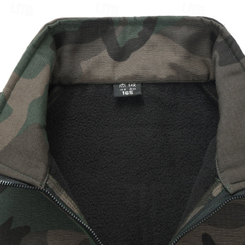 Per uomo Giacca da escursionismo Giacca in Pile Giacca imbottita Set termico Inverno All'aperto Mimetico Calore Termico Impermeabile Top Verde del 2025 a $66.99 –P3