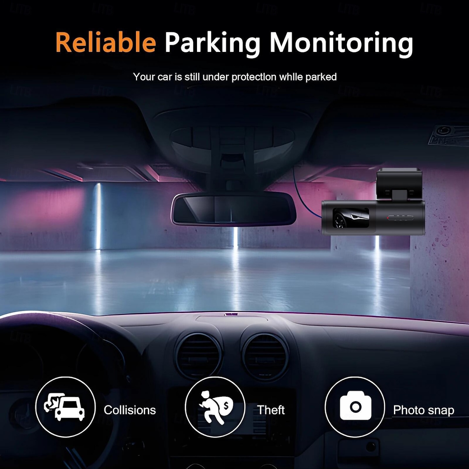 HD 4K front camera 1080P rear camera dashcam with WiFi mobile connectivity and 1.5 inch IPS screen for loop recording. 2025 - $73.99 –P11