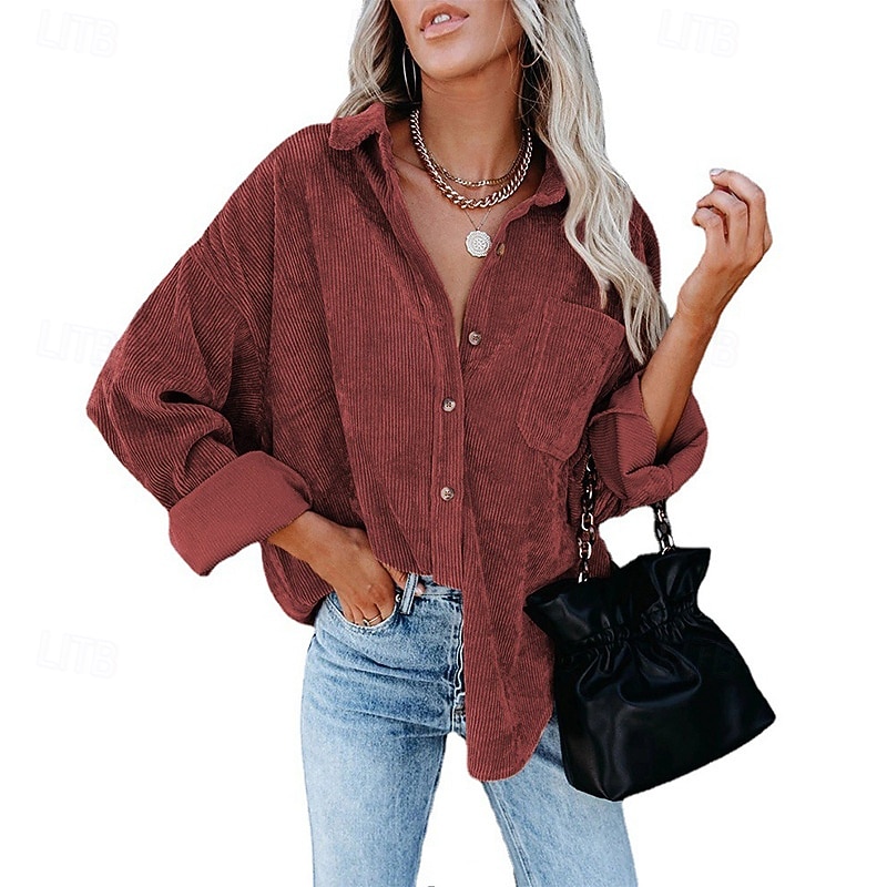 Dam Sherpajacka Bekväm Andningsfunktion Ficka Elegant Ledigt Slät Semester Gata Ledigt Dagliga kläder Enkelknäppt Normal Nedvikt Normal Långärmad Ytterkläder Vit Rodnande Rosa Rubinrött Vår Höst 2025 - $29.99 –P6