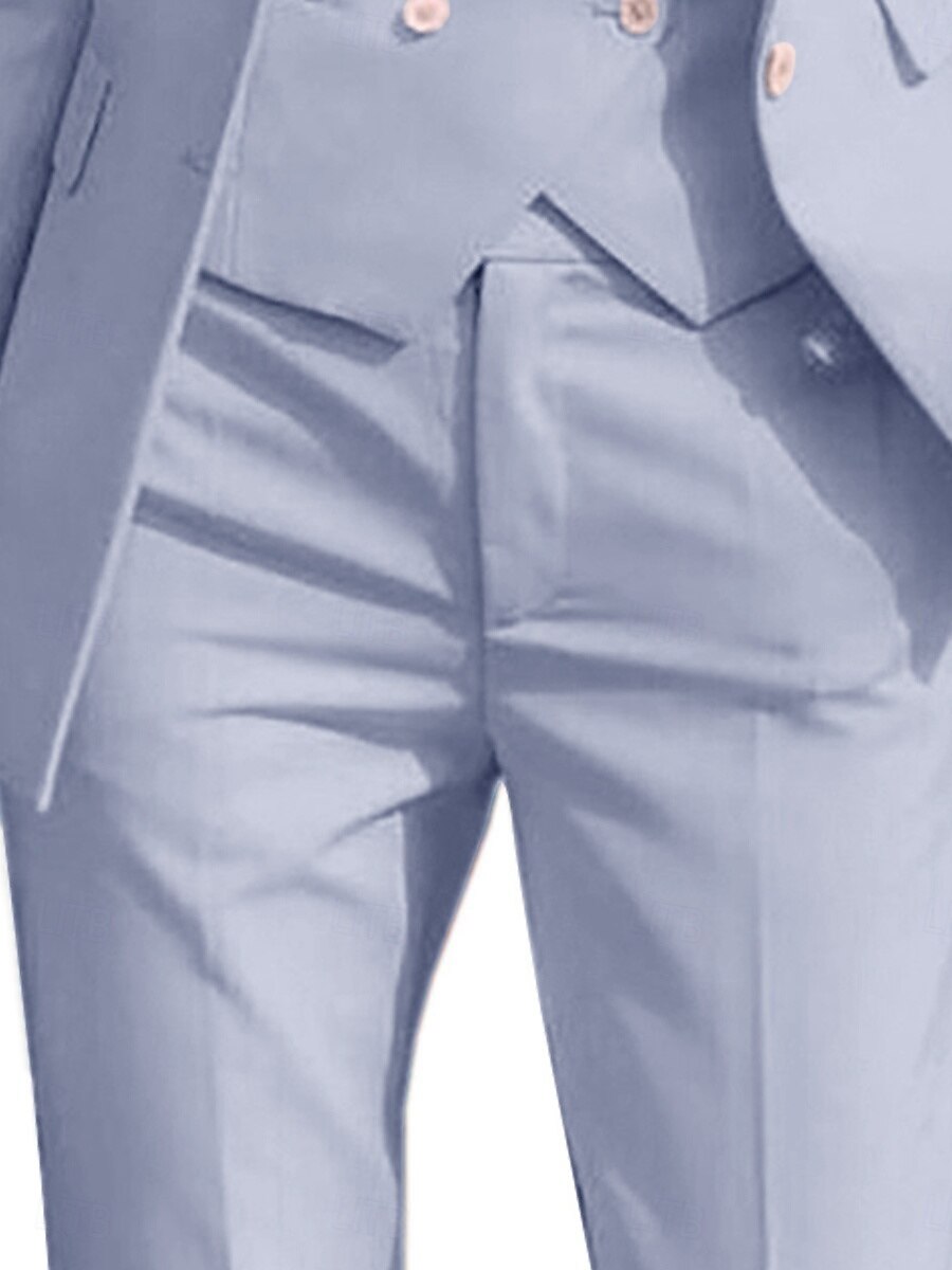 Women's 3 Pieces Suits Formal Wedding Guest Formal Evening Elegant Simple 3/4 Sleeve Pleated Ankle Length Peak Lapel Single Breasted 2025 - $179.99 –P2