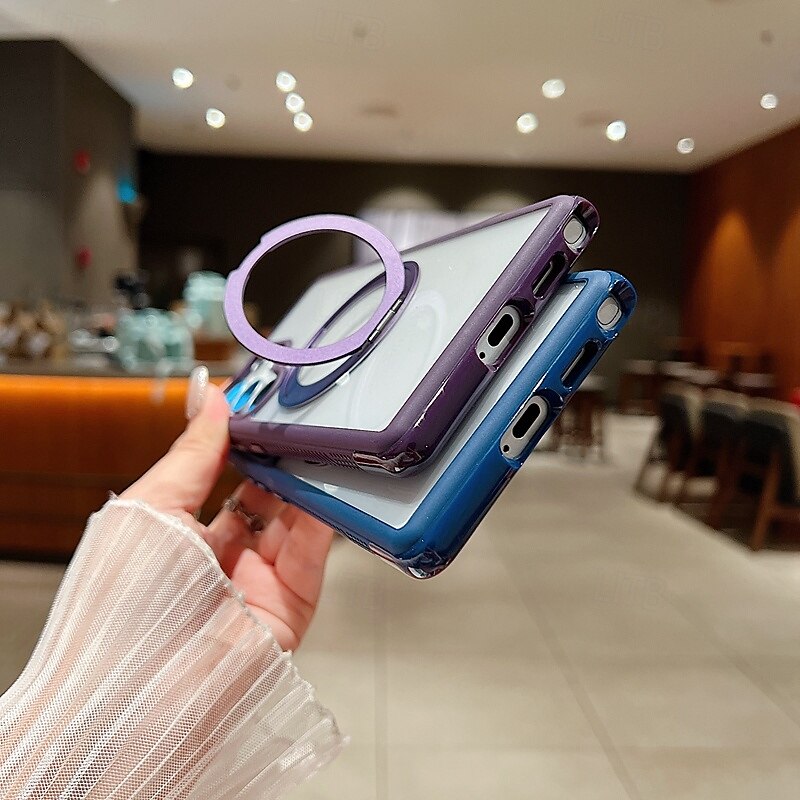puhelin Etui Käyttötarkoitus Samsung Galaxy S25 Ultra Plus S25-reuna S24 Plus Takakuori Tukee langatonta latausta Tukijalka Iskunkestävä Retro TPU 2025 - $20.99 –P8