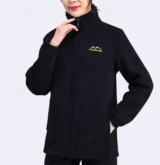Veste polaire Femmes Top manche longue Col montant Doux Chaud Avec Poches Salle de sport Course Fitness Des sports Tenues de Sport Noir Rouge de 2026 ? $13.99 –P8