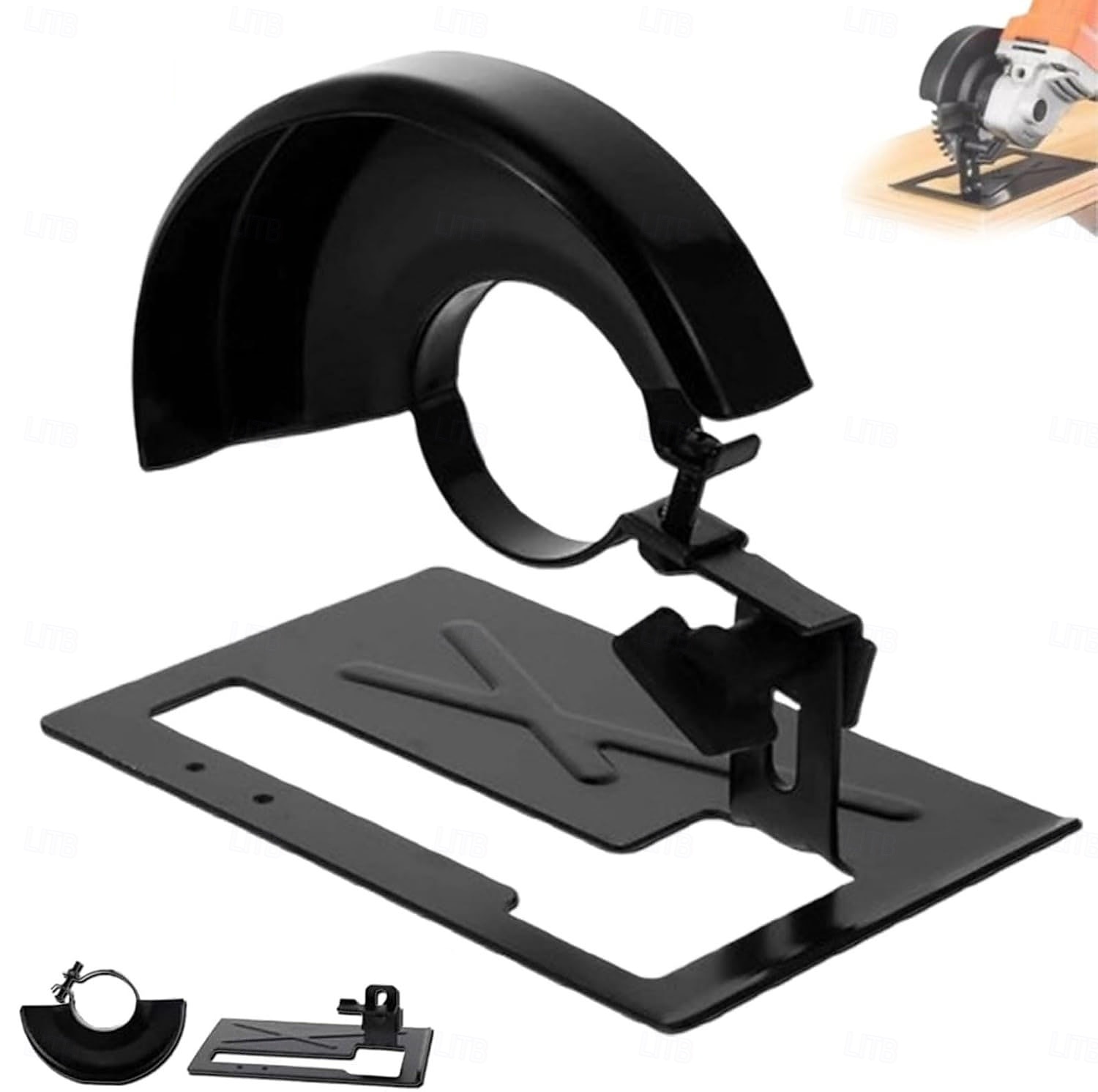 Skyddssats för skärstativ för vinkelslip - justerbart skärskyddssats, vinkelslipstativ och skyddsskärm för 100-125 mm vinkelfräs 2026 - $19.99 –P1