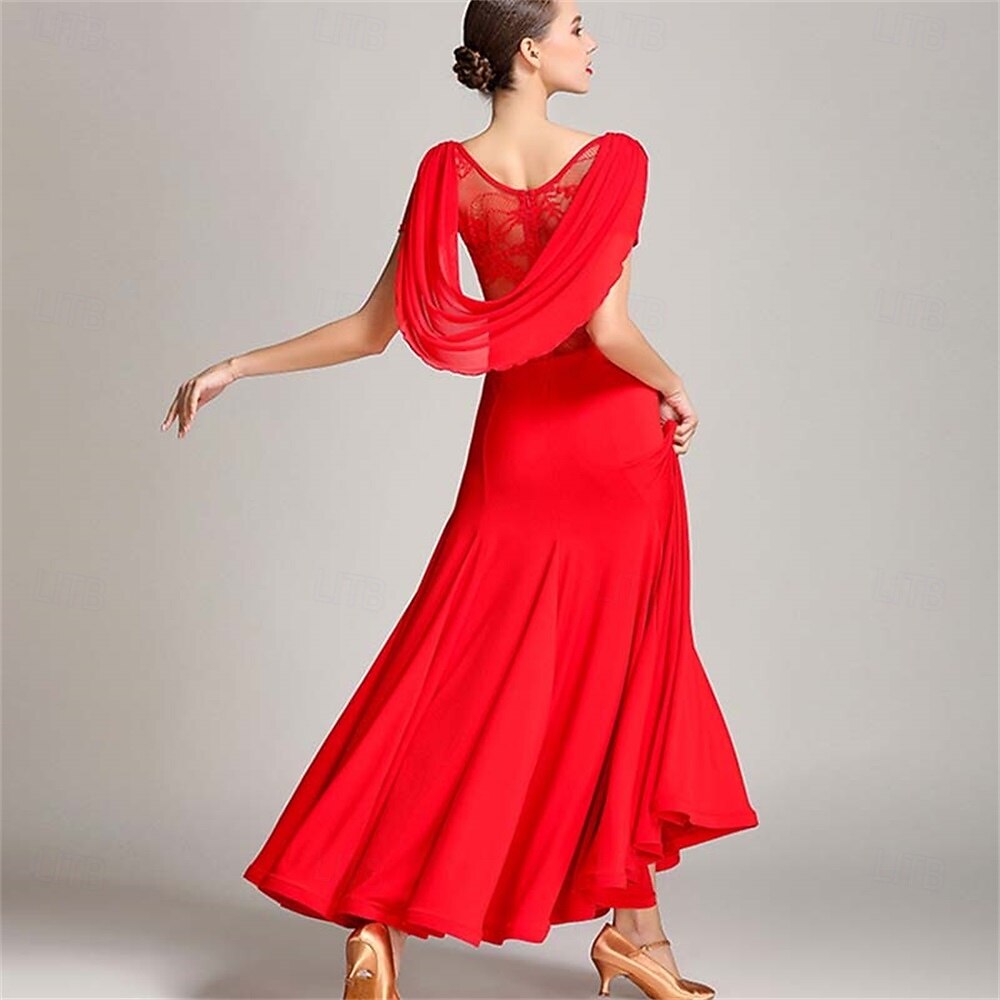 costume da ballo moderno da donna, costume da ballo da sala, abito da grande swing del 2026 a $105.99 –P10