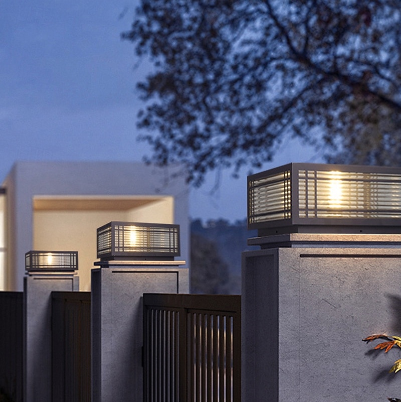 Водонепроницаемые наружные светильники-колонны, уличные светильники-колонны, квадратные светильники-колонны со степенью защиты IP65, уличные водонепроницаемые светильники-колонны из алюминиевого 2026 - $172.99 –P9