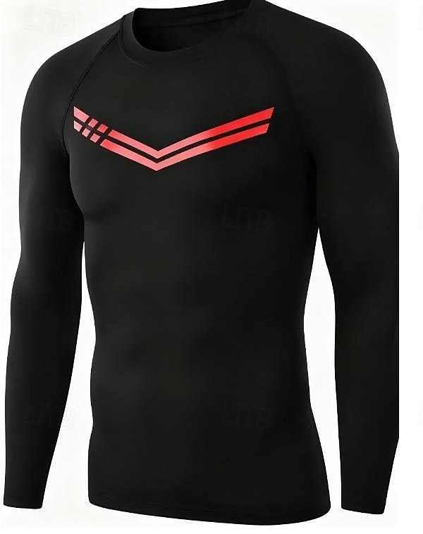 Муж. Беговой верх Футболка для бега Длинный рукав Футболка Футболка Контрастных цветов Спандекс Быстровысыхающий Легкость Эластичный Дышащий Теннис Гольф Бег Спортивная одежда Спортивная одежда 2026 - $10.49 –P12