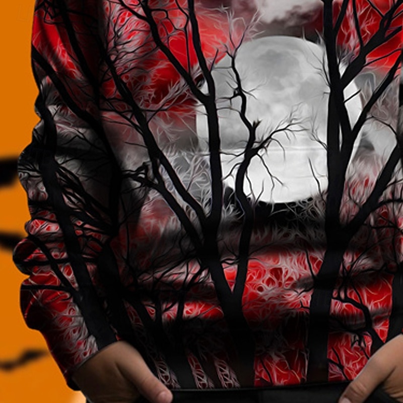 Halloween Ragazzi 3D Albero Felpa con Cappuccio Manica Lunga Primavera Autunno Moda Streetwear Bambini 4-12 Anni Con cappuccio All'aperto Casuale Quotidiano Vestibilità regolare del 2025 a $18.99 –P8