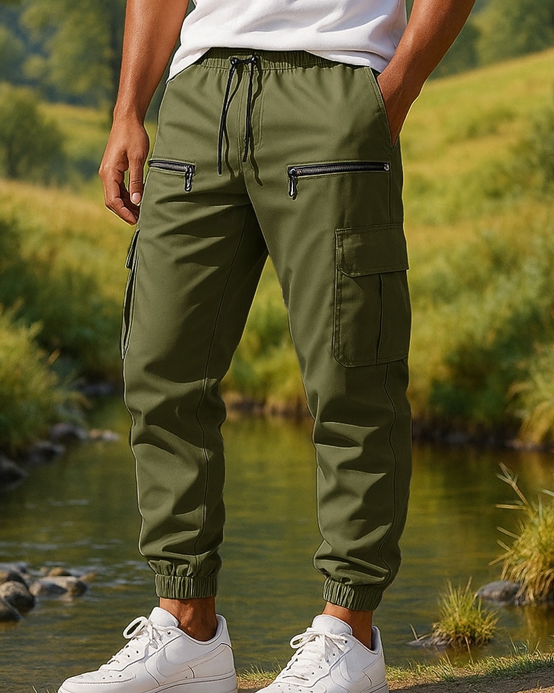 Miesten Reisitaskuhousut Vaellushousut Softshell-housut Ulko- Normaali Hengittävä Alaosat Tasku Joustava vyötärö Musta Armeijan vihreä Retkeily ja vaellus Juoksu S M L XL XXL 2025 - $32.99 –P6