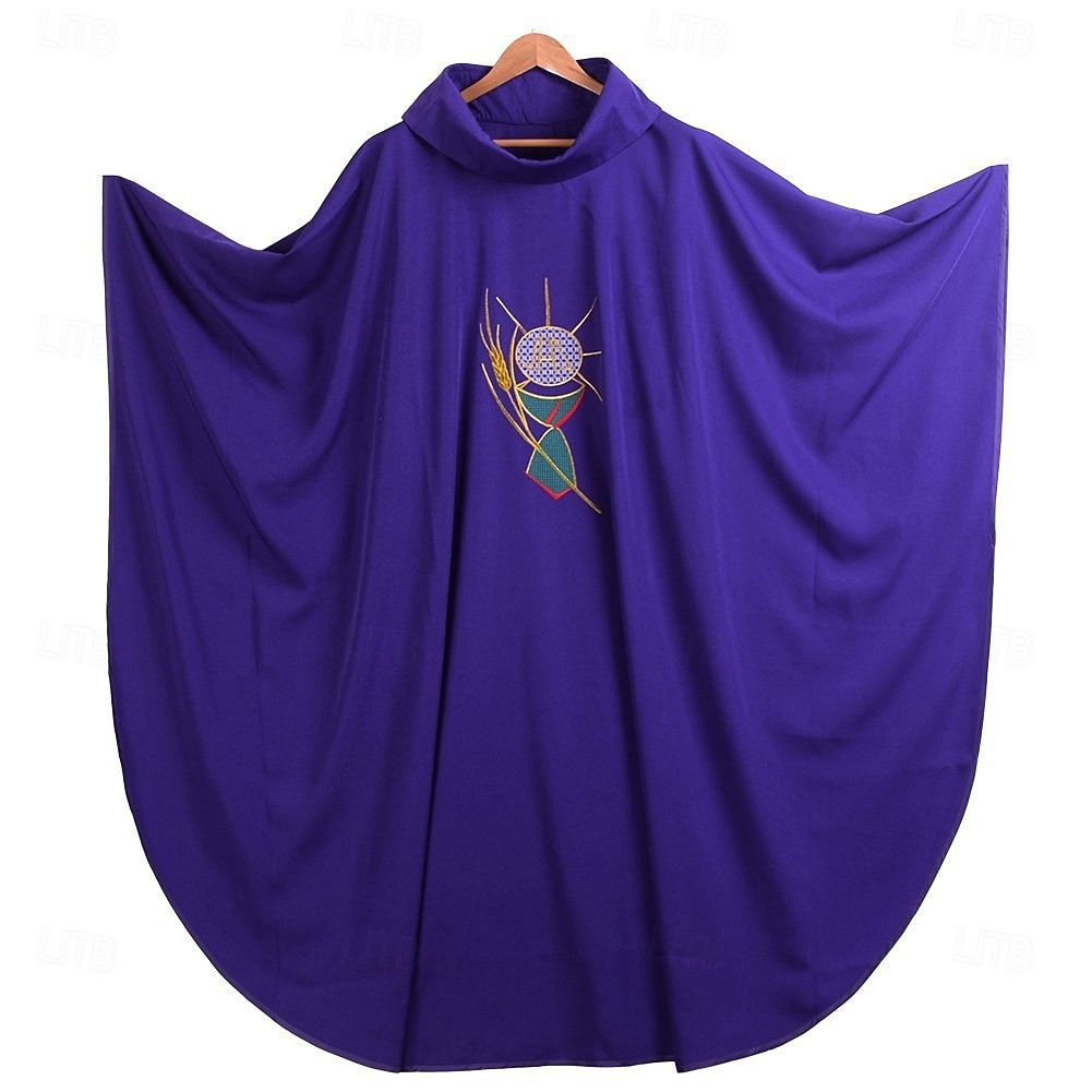 Retrò Vintage Medievale Rinascimento Vestaglia Pianeta Prete cattolico Ricamato Costume Per uomo Religioso e spirituale Halloween Carnevale Performance LARP Fiera Rinascimentale Adulti Mantello del 2026 a $73.99 –P11