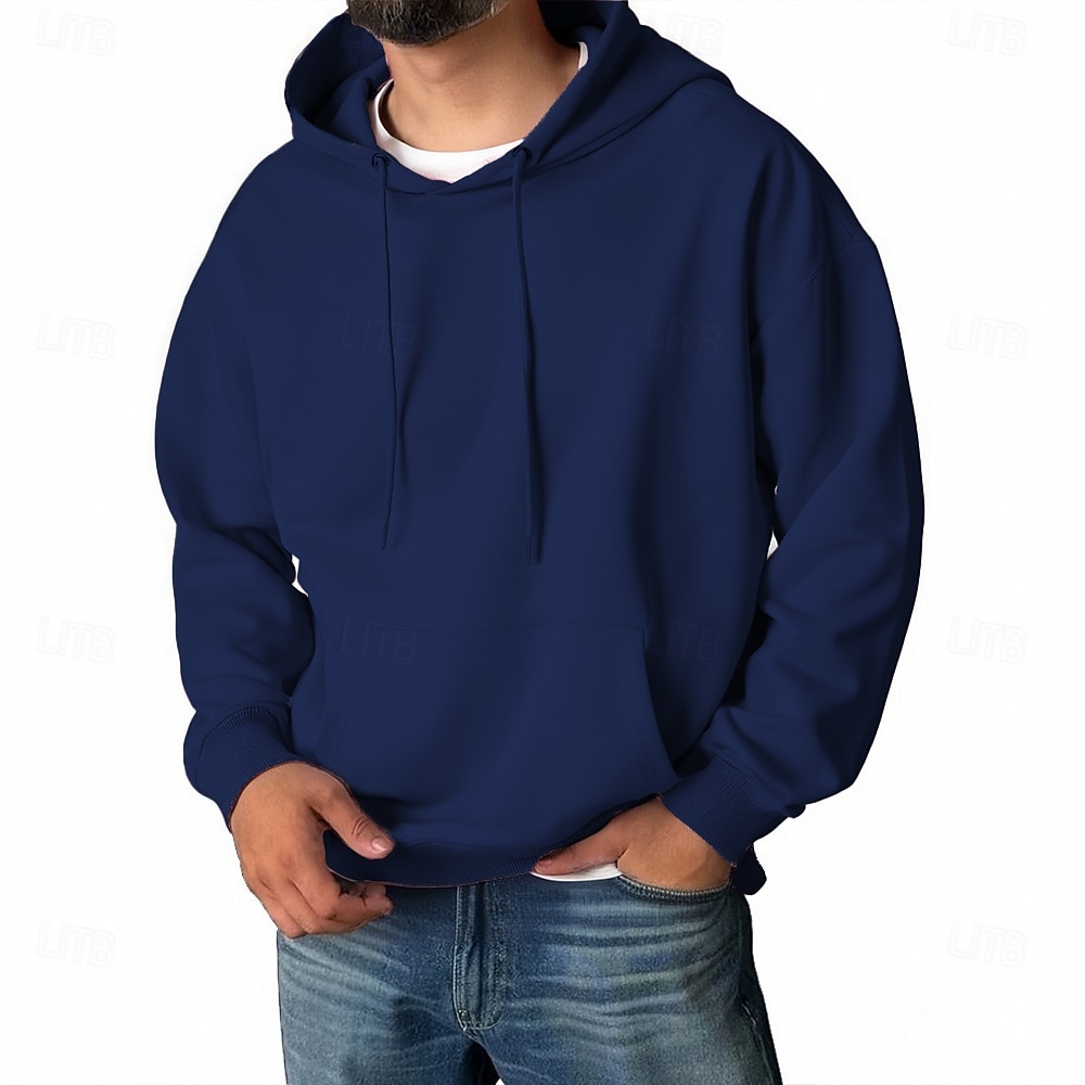 Per uomo Felpa con cappuccio Aalbicocca Blu denim Blu 1# Nero Bianco Con Cappuccio Semplice Tasca Sport & Outdoor Quotidiano Ferie Poliestere Streetwear Essenziale Casual Primavera Autunno del 2026 a $22.99 –P7