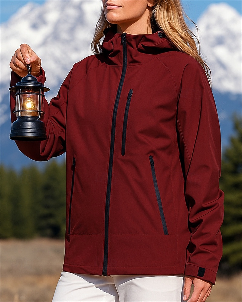 Dámské Venkovní bunda Dağcı Ceketi Dağcı Rüzgarlığı Venkovní Voděodolný Větruvzdorné Turistické oblečení Turistické oblečení Jaro Podzim sako Lov Lezení Kempování a turistika Pevná barva Černá Bíl 2026 - $32.99 –P1