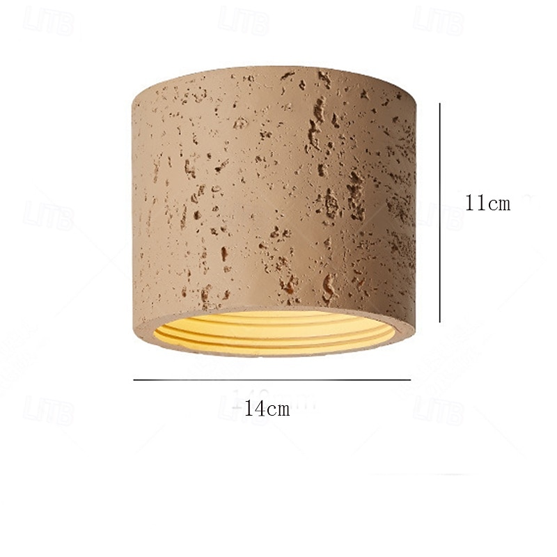 LED stropní svítidlo 14cm, kamenné, zapuštěné, keramické, dřevěné, umělecký styl, formální styl, stropní svítidlo do chodby, teplá bílá, 110-240V 2026 - $115.99 –P5