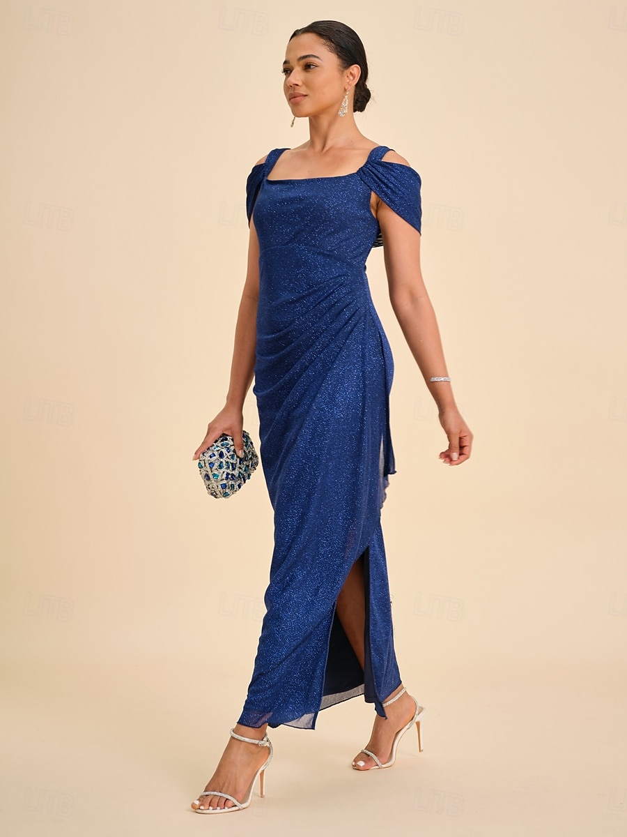 Pentru femei Rochie Maxi Rochie teacă Elegant Petrecere Gril pe Kamado Culoare solidă Fără manșon Pătrat Albastru regal 2026 - $129.99 –P5