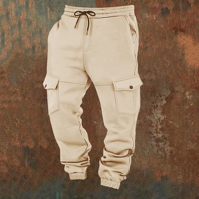 Hombre Pantalones de Deporte Pantalones de lana Persona que practica jogging Pantalones Pantalones de invierno Correa Bolsillo Cintura elástica Plano Comodidad Templado Deporte Diario Moda Casual 2026 - $20.99 –P8