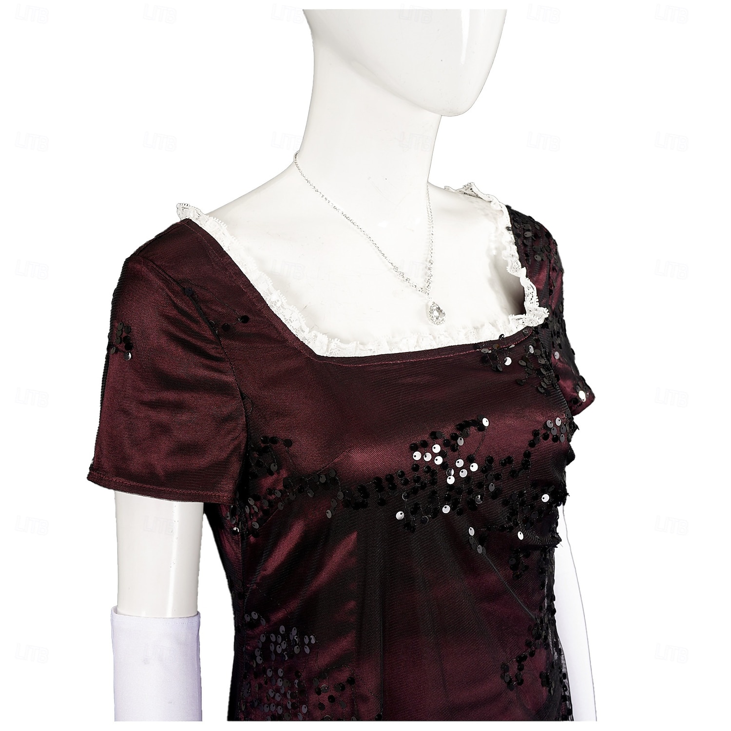 Roaring 20s 1920s Ankle Length Dress Evening Dress Fancy Costume Short Sleeves The Great Gatsby Sequins Square Neck Fancy Dress Women's Carnival Evening Party Party Masquerade Adults Dress Gloves 2026 - $100.99 –P2