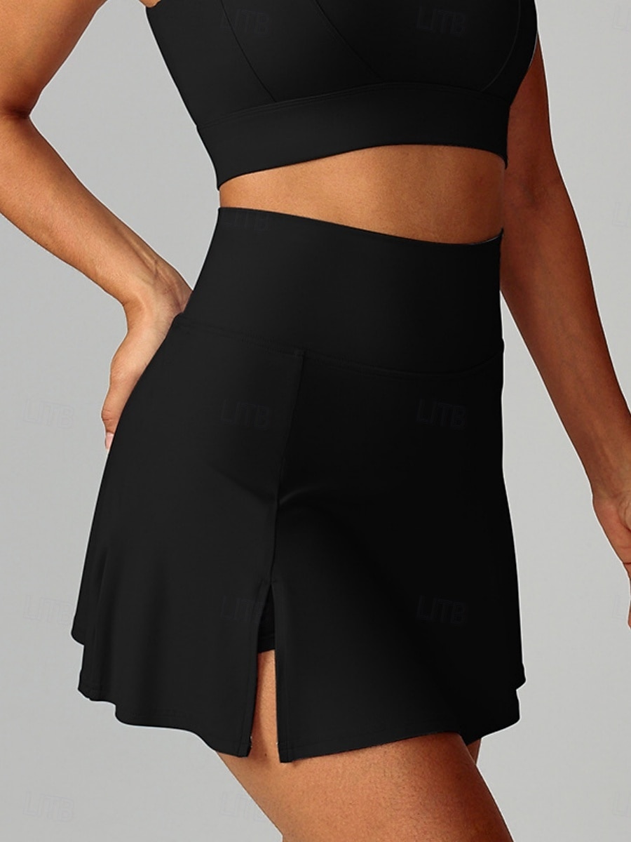 Dame الالتفاف A-linje Mote Fritid Mini Høy Midje Skjørt عادي 2 i 1 Elastisk Sport & Utendørs Daglig Svart Hvit Rosa Blå Sommer Polyester 2025 - $31.99 –P3