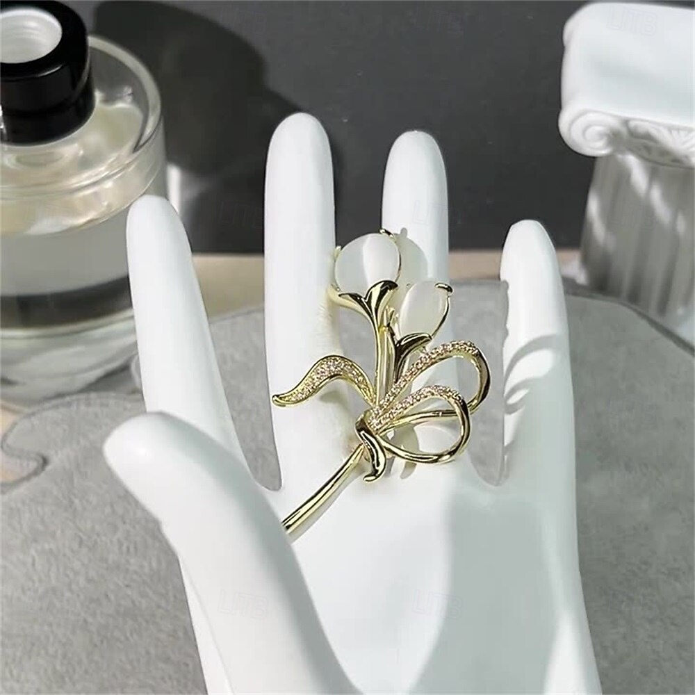 Broszki Klasyczny Retro Kwiat Elegancja Luksusowy Broszka Biżuteria Złoty Na Ślub Impreza Prezent Zaręczynowy Studniówka Festiwal 2026 - $24.99 –P6