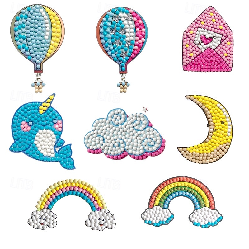 Adesivi artistici con diamanti 5D, arti e mestieri, gemme creative, kit di pittura con i numeri per bambini dai 4 ai 6 anni, dai 6 agli 8 anni, dagli 8 ai 12 anni, adesivi fai da te con mosaico, giocattoli per feste di compleanno, regali di Halloween e Na del 2026 a $9.99 –P10