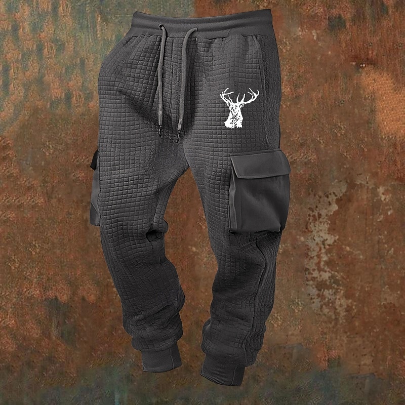 Męskie Spodnie dresowe Uprawiający jogging Spodnie Spodnie waflowe Ściągana na sznurek Kieszeń Elastyczny pas Jeleń Komfort Codzienny Sporty na świeżym powietrzu Moda Codzienny Wino Khaki Średnio 2026 - $22.99 –P6