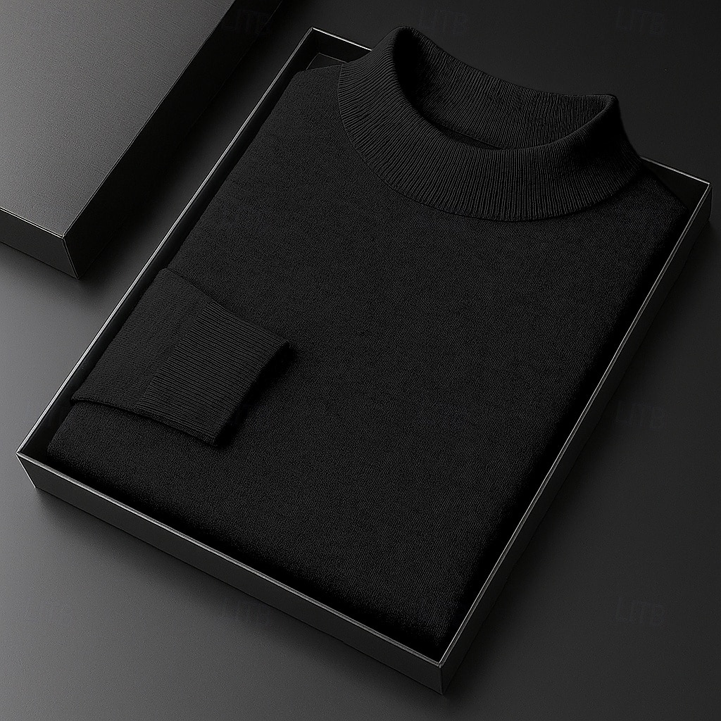 Per uomo Felpa Maglione A Coste Maglia Top Regolari Lavorato a maglia Slim Fit Semplice Collo Alto Maglieria Contemporaneo Casuale Abbigliamento quotidiano Abbigliamento Primavera Autunno Nero Bianco del 2026 a $26.99 –P3