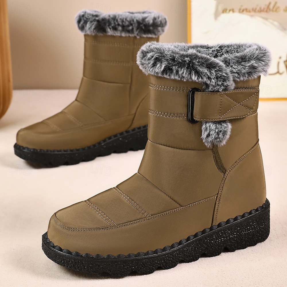 Mujer Botas Botas de nieve Diario Tacón Plano Dedo redondo Casual Satén Mocasín Vino Negro Azul 2026 - $32.99 –P3