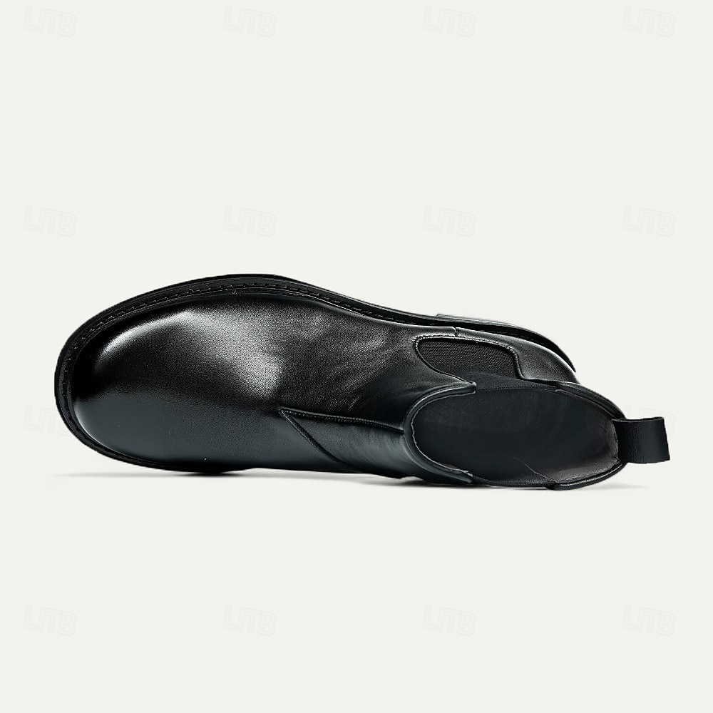 Bottines Chelsea noires pour hommes, bottines classiques à enfiler pour hommes d'affaires, fêtes et occasions formelles de 2025 ? $129.99 –P8