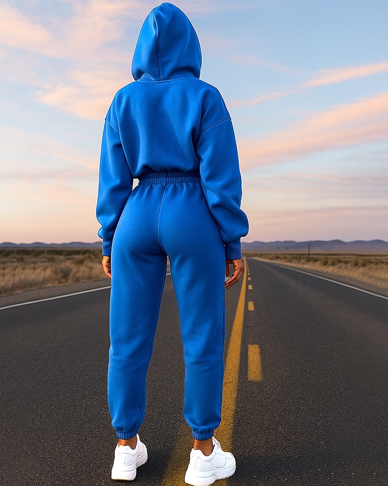 Mujer Sudadera con capucha de una pieza Conjuntos de mono Otoño Cerrar Color sólido Trajes de Yoga Blanco Verde Ejército Senderismo Vocación Al Aire Libre Manga Larga Deporte Ropa de Deporte 2025 - $28.99 –P2