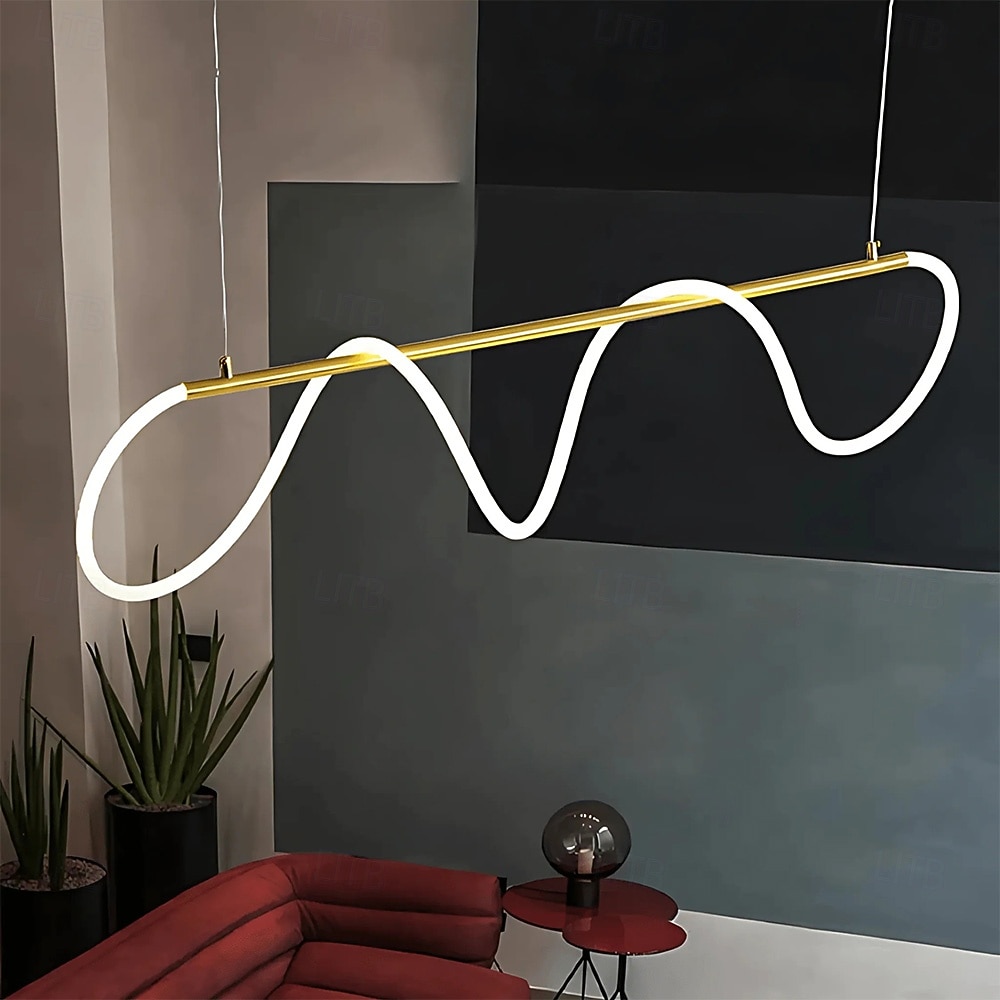 LED závěsné světlo, styl note, severský design, moderní, jednoduché, americké světlo, luxusní, barové osvětlení, kreativní, síťované, dlouhé, obývací pokoj, restaurace, lampy 2026 - $349.99 –P3