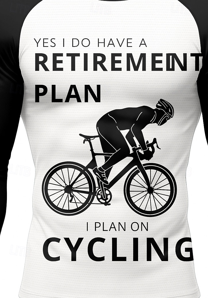 Homme Maillot de cyclisme Maillot de descente Géométrique Lettres & Chiffres manche longue Cyclisme Maillot Top avec 3 poches arrière Séchage Rapide Doux Confortable Évacuation de l'Humidité Des de 2025 ? $20.99 –P3