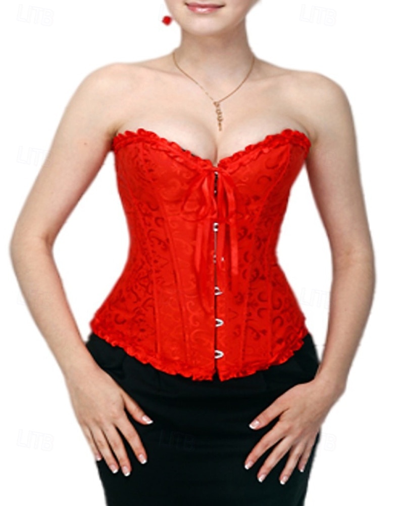 Damen Korsett Shapewear Taillenmieder Formende Unterwäsche Sexy Korsett Sexy Süß Einfarbig Rückenfrei Urlaub Straße Date Ärmellos Korsett Schwarz Weiß Rote Sommer Frühling Herbst Winter Figurbetonter 2026 - $31.99 –P1
