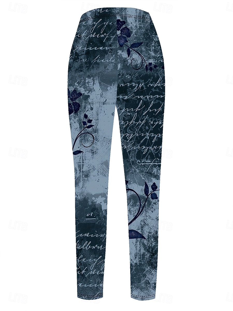 Dames broek Leggings Gezellige leggings Vakantie Vintage Streetwear Volledige lengte Natuurlijk Bloemig Grafisch Bloem Elastische taille Afdrukken Comfortabel Voor buiten Hoge Elasticiteit Buiten 2026 - $21.99 –P3