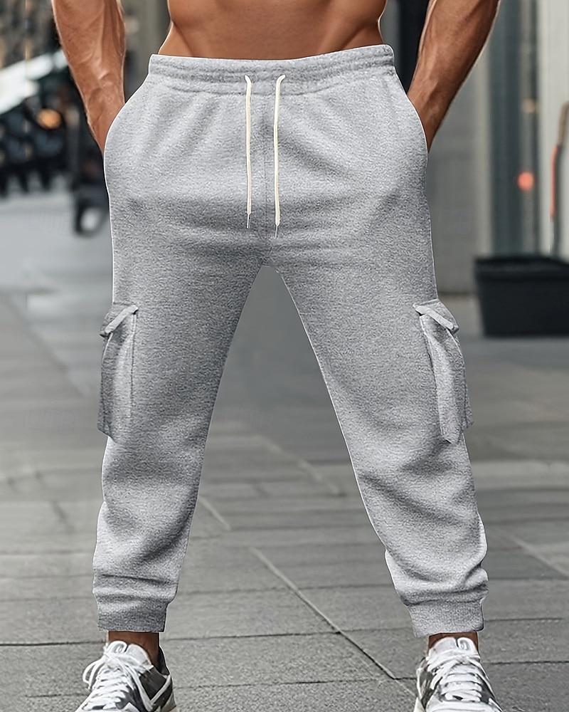 Per uomo Pantaloni da Tuta Cargo Pantaloni da tuta Joggers Pantaloni Coulisse Tasca Elastico in vita Semplice Comodità Sport all'Aperto Quotidiano Moda Casual Nero Bianco Micro-elastico del 2025 a $16.49 –P3