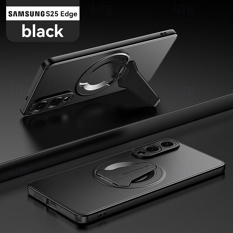 Phone Case For Samsung Galaxy S26 Plus S26 Ultra S25 Ultra Plus S25 Edge Back Cover Magnetic Adsorption with Stand Holder Magnetic Support Wireless Charging Retro PC 2026 - $17.99 –P3