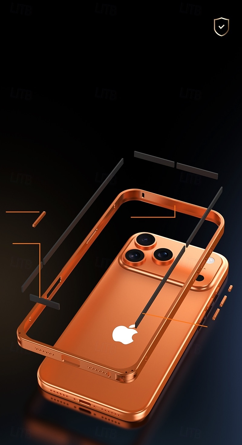 телефон Кейс для Назначение iPhone 17 Pro Max 17 Air 17 Противоударная рамка Защита от удара Ретро Металл 2025 - $12.99 –P8