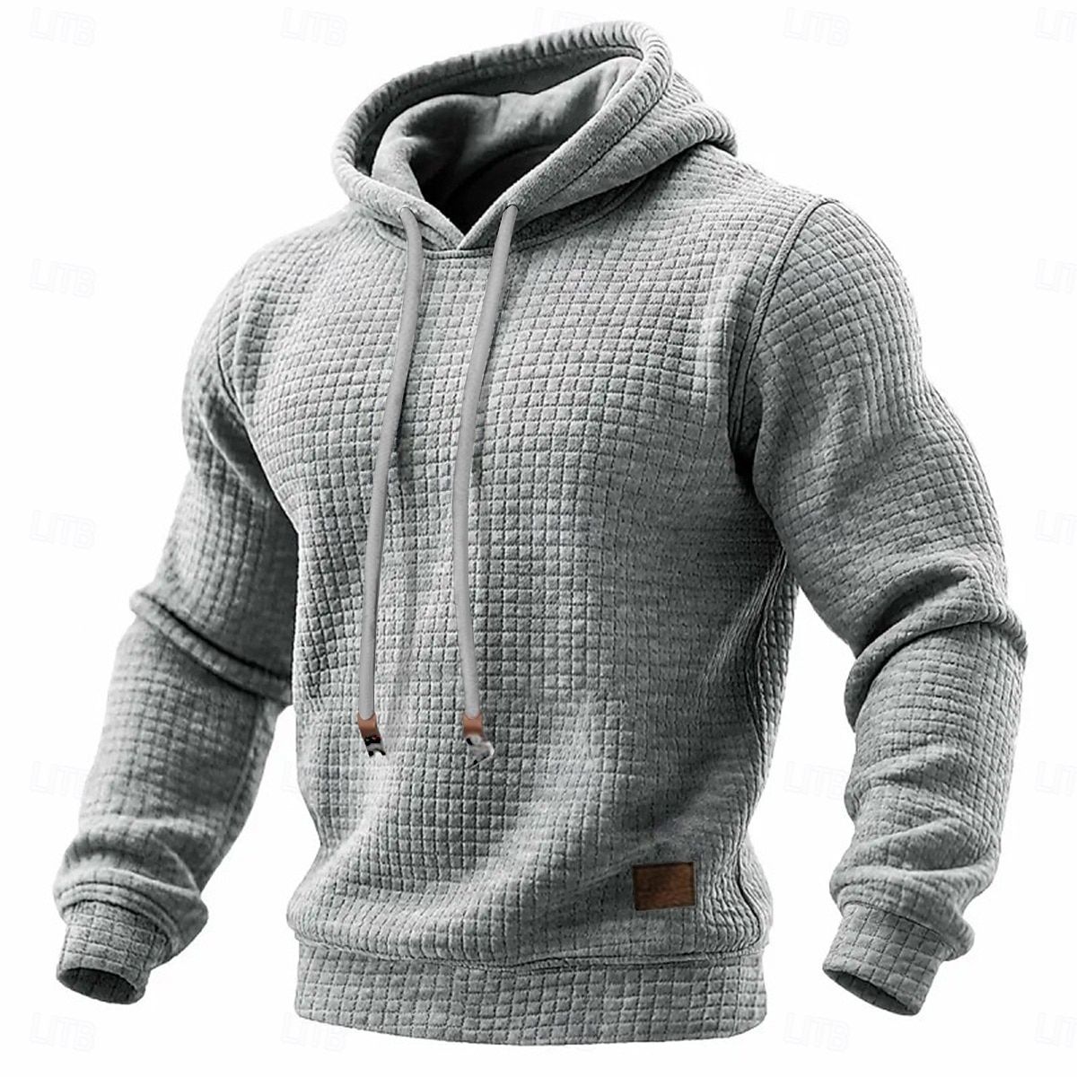 Homens Moletom Moletons Waffle Moletom com capuz Adamascado Preto Branco Verde Tropa Vermelho Com Capuz Tecido Textura Casual Diário Desportos e Ar livre Roupa de rua Legal Roupa de Esporte Primavera de 2026 por $24.99 –P3