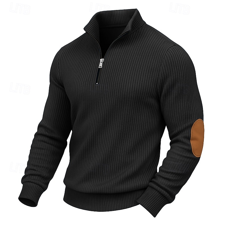 Ανδρικά Πουλόβερ Κοτλέ Φούτερ πουλόβερ με κουκούλα και πουλόβερ Κάνε στην άκρη Φούτερ με φερμουάρ Σομόν Μαύρο Λευκό Πράσινο Χακί Βαθυγάλαζο Όρθιος γιακάς Σκέτο Κουρελού Με Υφή 2026 - $24.99 –P7