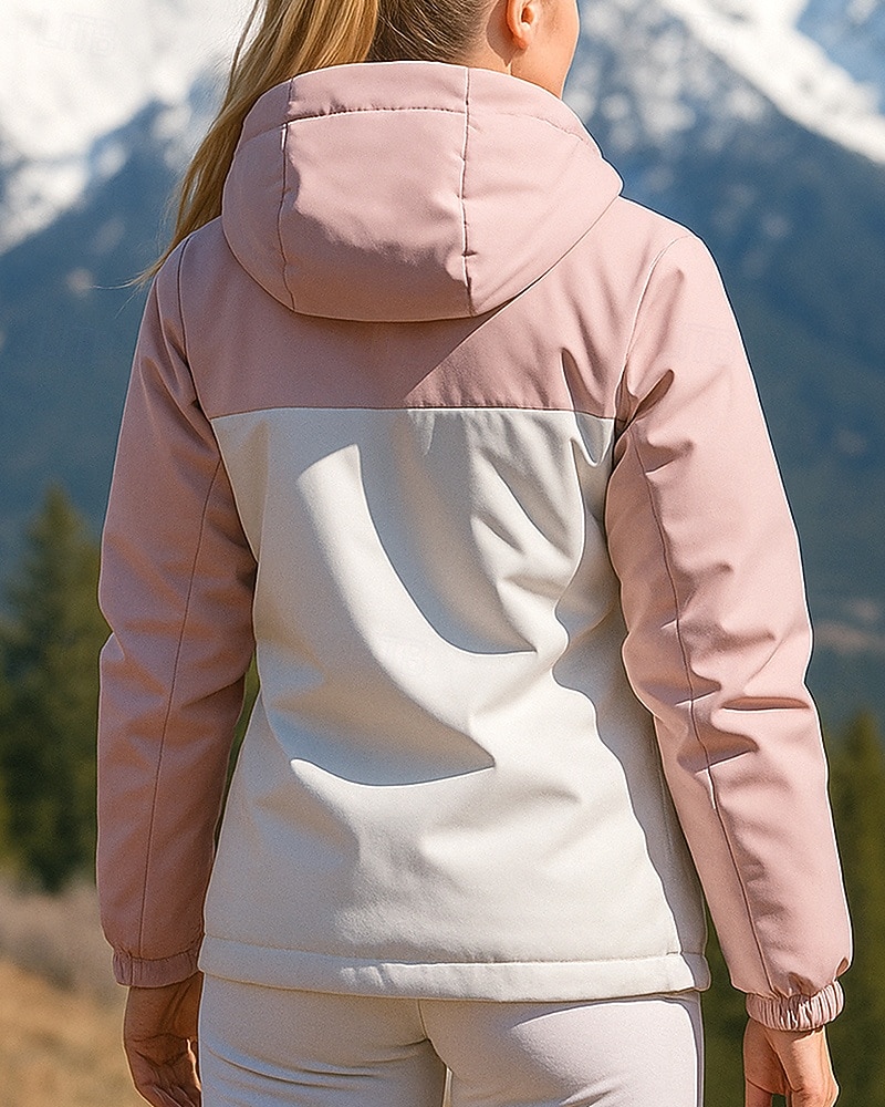 Damen Wanderjacke Daunenjacke Thermojacke Außen Thermik Warm Wanderoutfits Wanderbekleidung Winter Herbst Oberteil Angeln Camping / Wandern / Höhlenforschung Laufen Patchwork Schwarz Weiß Rosa 2026 - €58.99 –P3