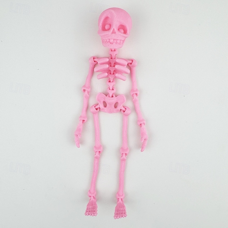 3D tištěné kostrové lidské klouby pohyblivé dětské halloweenské hračky kreativní samolepky na ledničku 2025 - $14.99 –P14