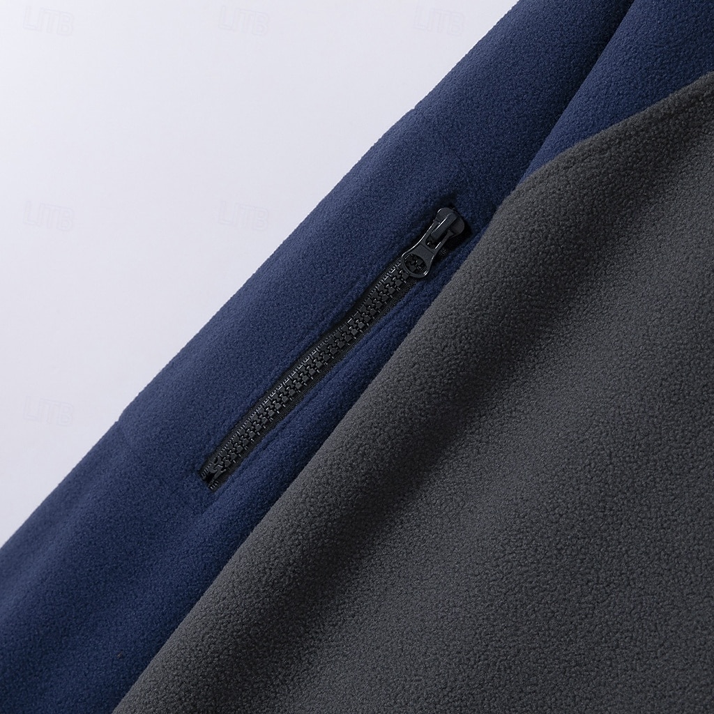 Hombre Sudadera con capucha y cremallera Sudadera con capucha y cremallera de un cuarto Táctico Verde Ejército Azul Marino Cuello Mao Plano Cremallera Bolsillo Bloque de Color Táctico Deporte Diario 2025 - $27.99 –P7